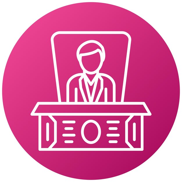 Director ejecutivo de Vector Design Icon Style