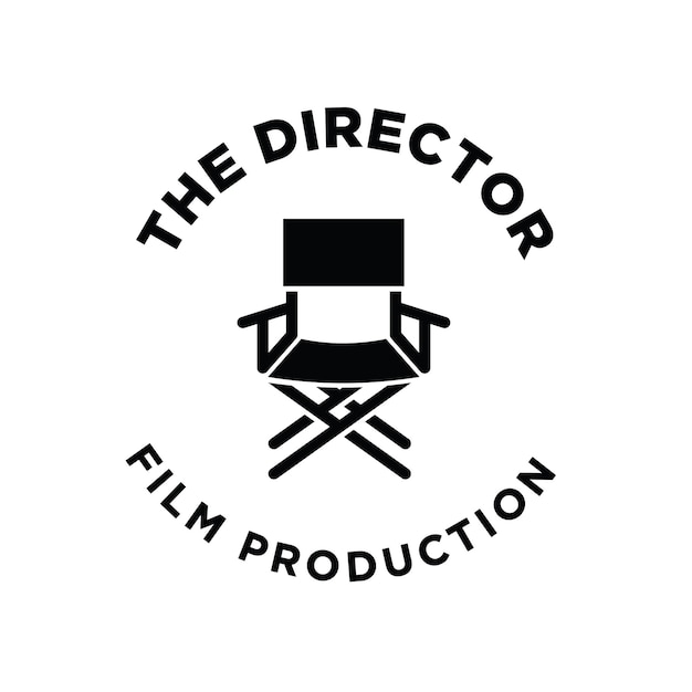 Director studio movie video cinema film production logotipo diseño vector icono ilustración