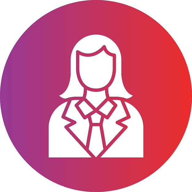 Directora de diseño vectorial Estilo de icono femenino