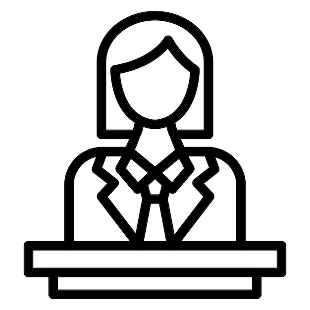 Directora de diseño vectorial Estilo de icono femenino