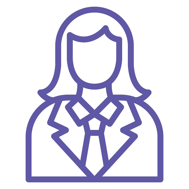 Directora de diseño vectorial Estilo de icono femenino