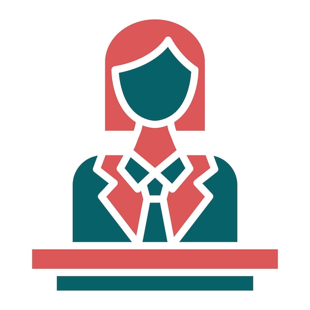 Directora de diseño vectorial Estilo de icono femenino