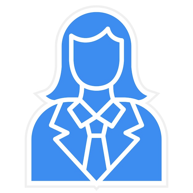 Directora de diseño vectorial Estilo de icono femenino
