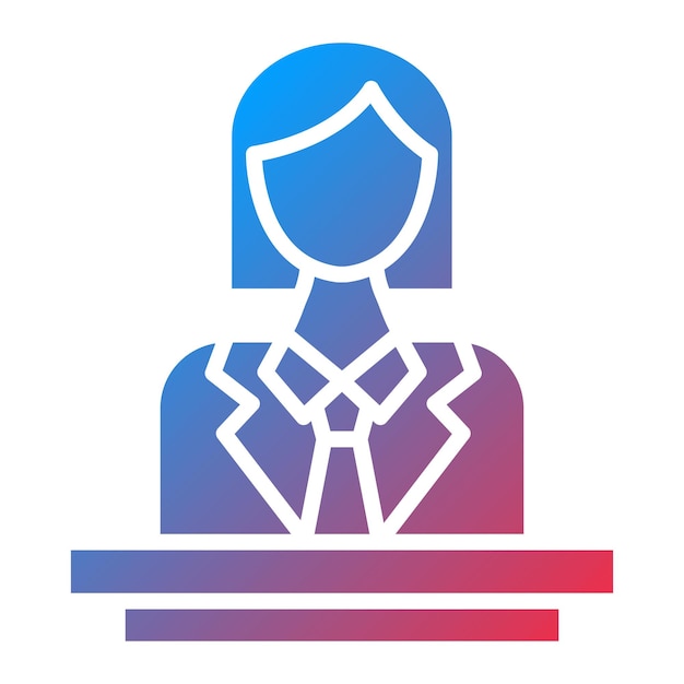Directora de diseño vectorial Estilo de icono femenino