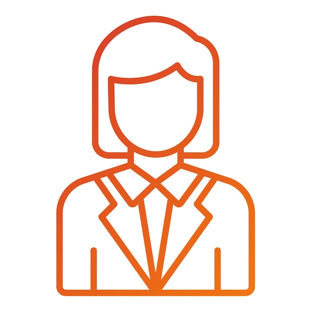 Directora de diseño vectorial Estilo de icono femenino