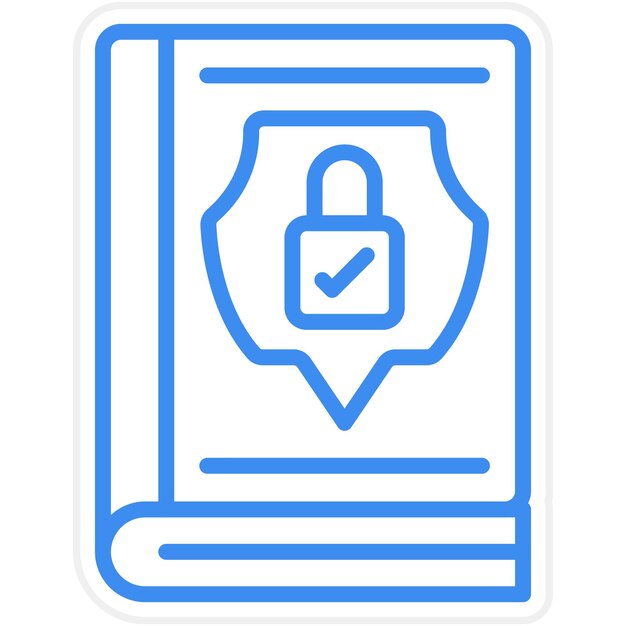 Directrices de privacidad de diseño vectorial Estilo del icono