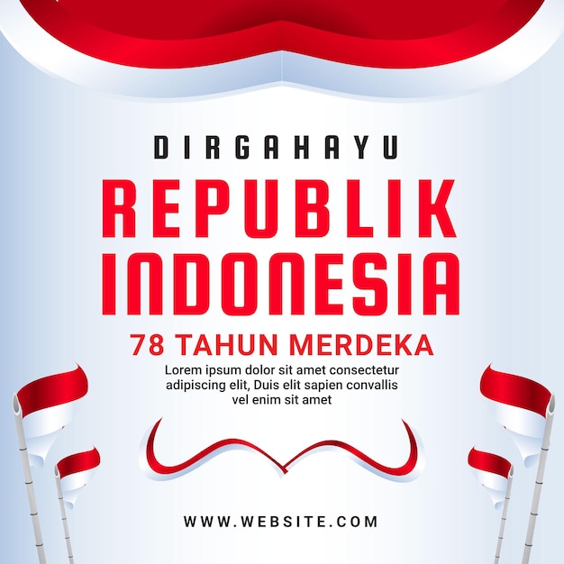 Dirgahayu republik indonesia celebra el día de la independencia en las redes sociales