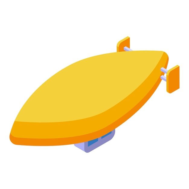 Dirigible amarillo flotando en el aire