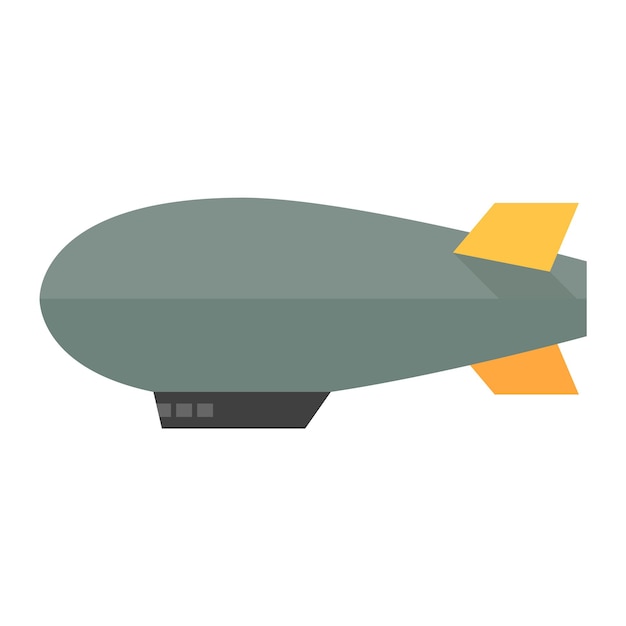 Dirigible iconos en estilo de color plano