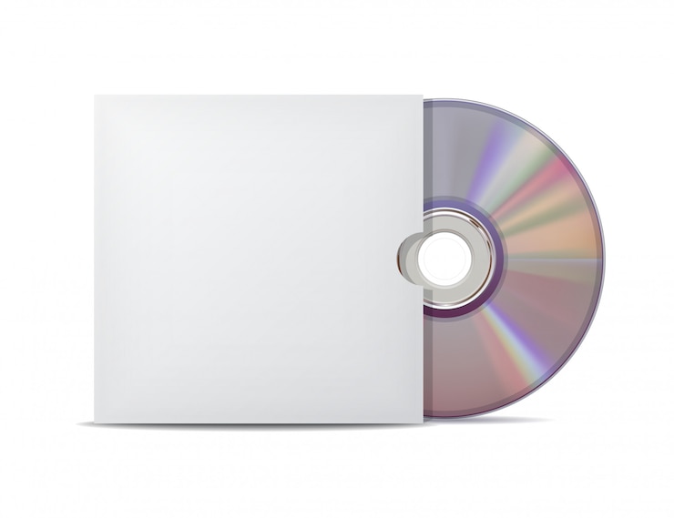 Vector disco compacto con tapa.