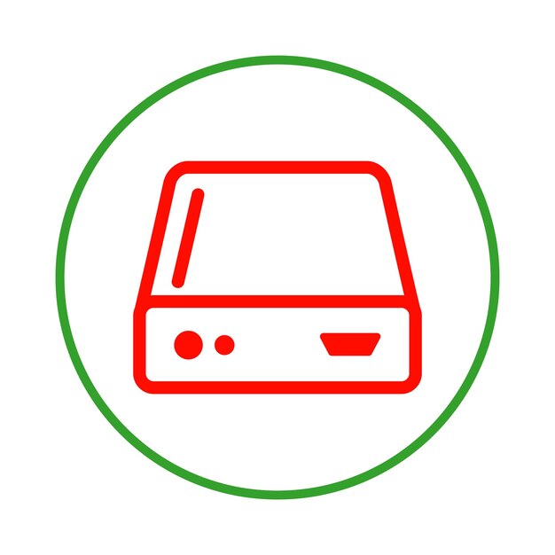Disco duro icono de moda hábil ilustración vectorial abstracta diseño de obras de arte coloridas