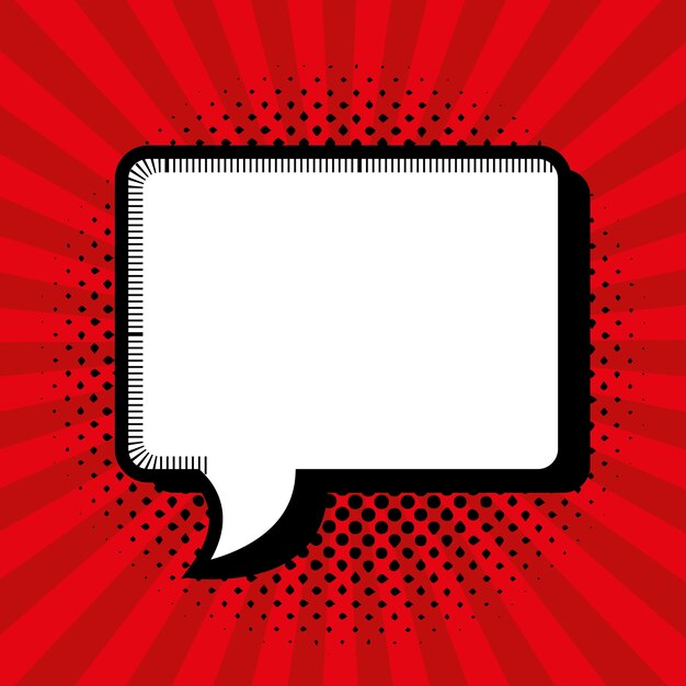 discurso de burbuja retro diseño de arte pop