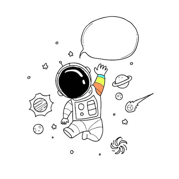 discurso de globo de astronauta