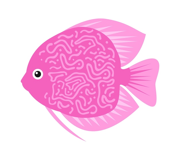 Discus peces de acuario ilustración vectorial