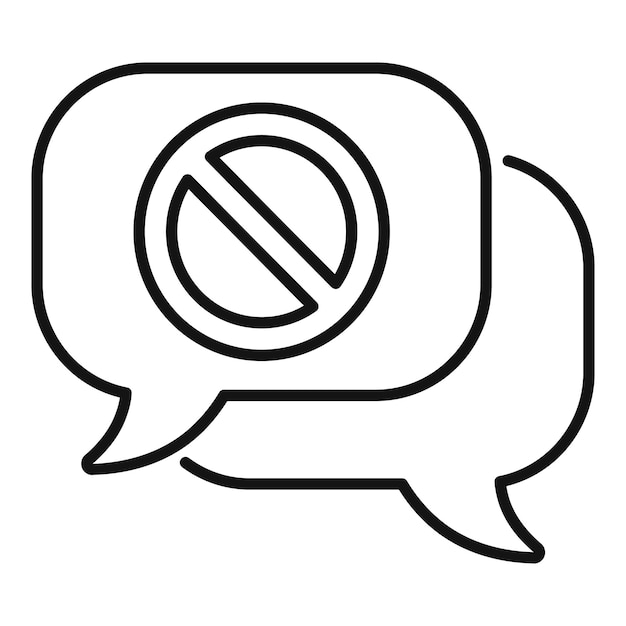Discusión del problema rechazar el icono del contorno del vector Solución de la cognición