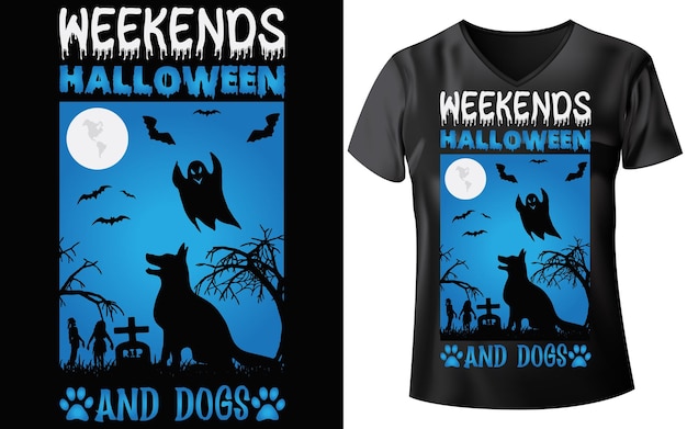 DISEÑO DE CAMISETA DE PERRO DE HALLOWEEN