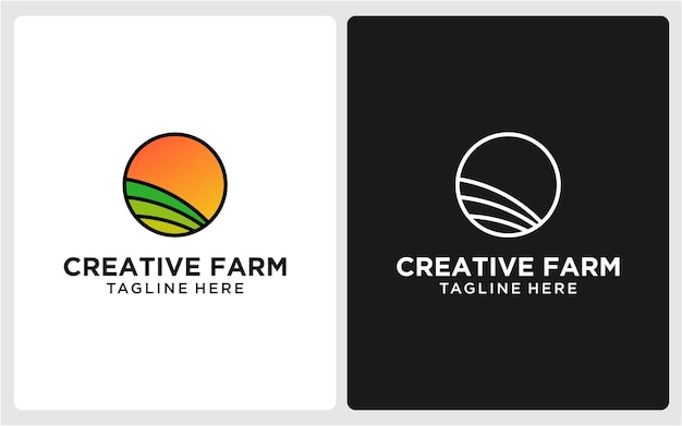 DISEÑO DE LOGOTIPO DE GRANJA CREATIVA LÍNEA SIMPLE MODERNO 6