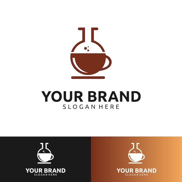 DISEÑO DE LOGOTIPO DE LABORATORIO DE CAFÉ CREATIVO