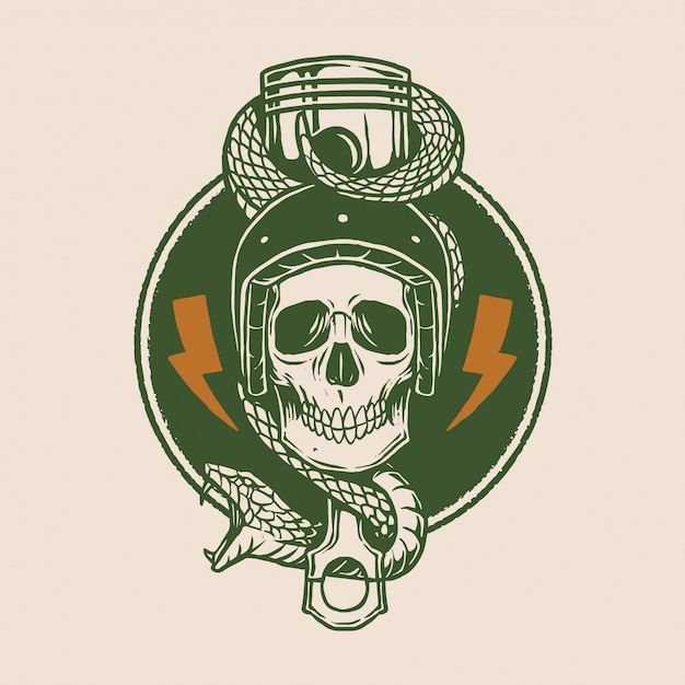 DISEÑO DE LOGOTIPO DE MOTOCICLETA VINTAGE