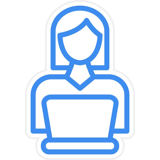 Diseñador de diseño vectorial Estilo de icono femenino