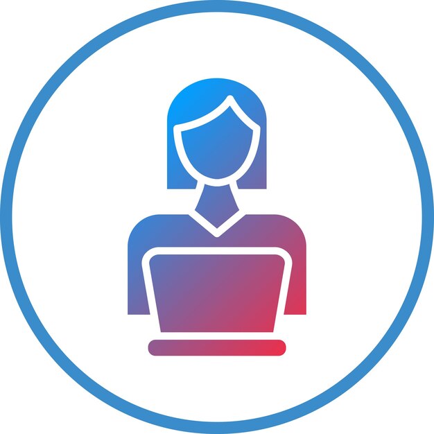 Diseñador de diseño vectorial Estilo de icono femenino