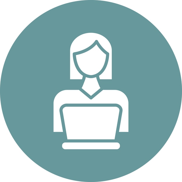 Diseñador de diseño vectorial Estilo de icono femenino