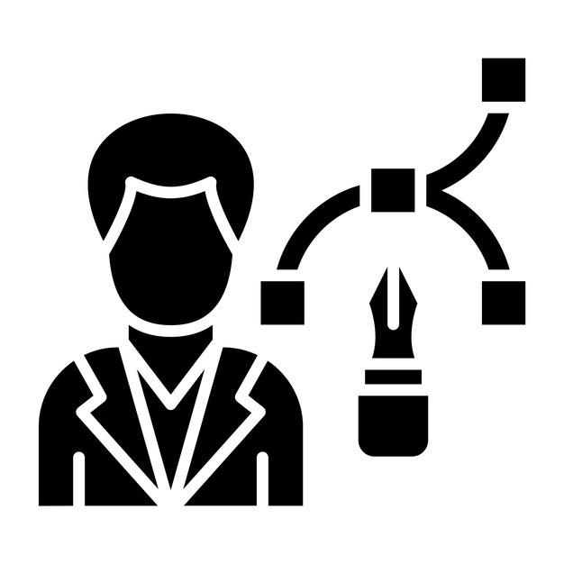 Diseñador de diseño vectorial Estilo de icono masculino