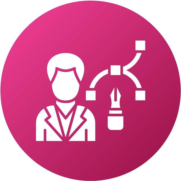 Diseñador de diseño vectorial Estilo de icono masculino