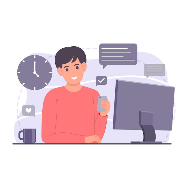 diseñador gráfico ilustración diseño plano