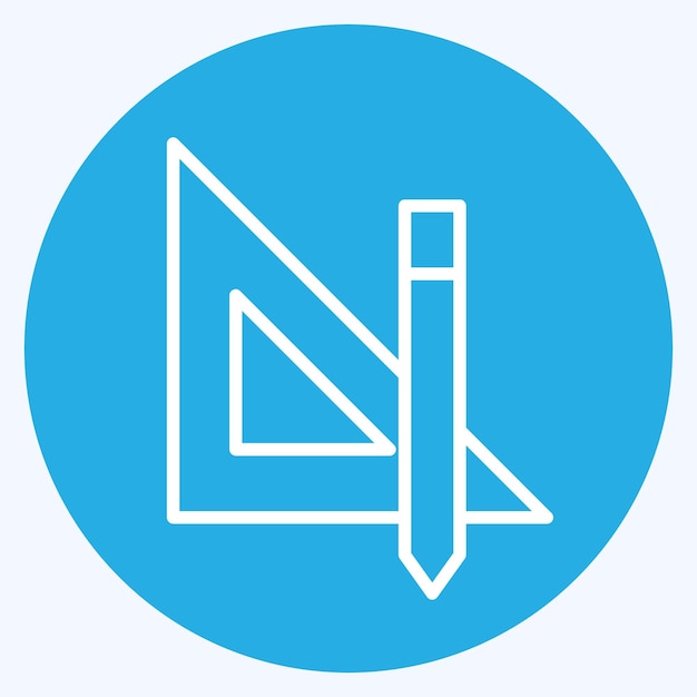 Diseñador de iconos herramientas relacionadas con el concepto creativo símbolo ojos azules estilos ilustración simple