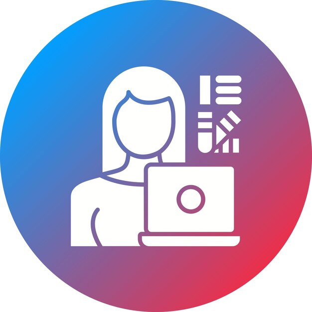 Diseñador Imagen vectorial de icono femenino Se puede utilizar para la creatividad