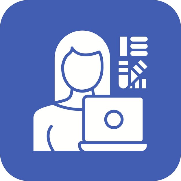 Diseñador Imagen vectorial de icono femenino Se puede utilizar para la creatividad