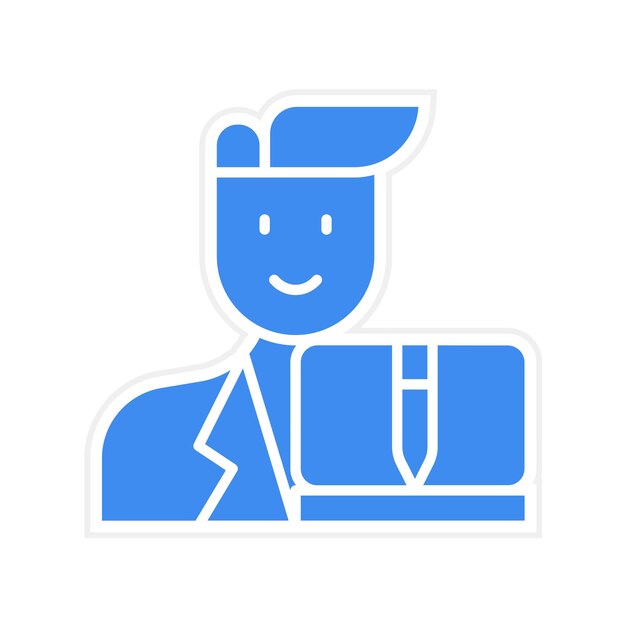 Diseñador Imagen vectorial de icono masculino Se puede usar para profesiones