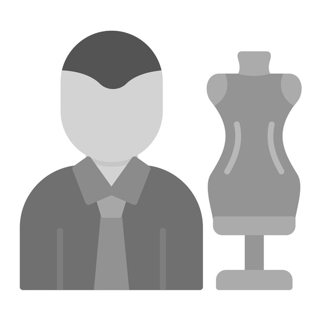 Vector diseñador de moda imagen vectorial de icono masculino se puede usar para agencia de modelos