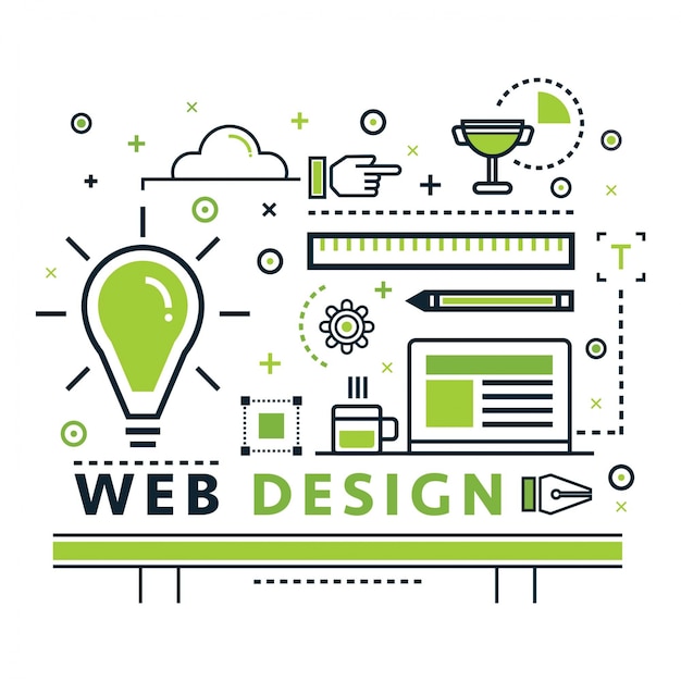 Vector diseñador web