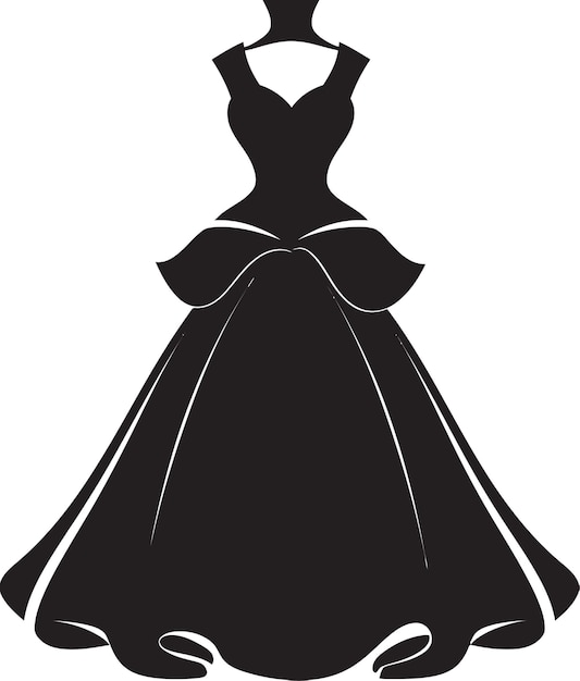 Diseñadores Vestido artístico Logotipo vectorial Apelación glamurosa Diseño de íconos negros