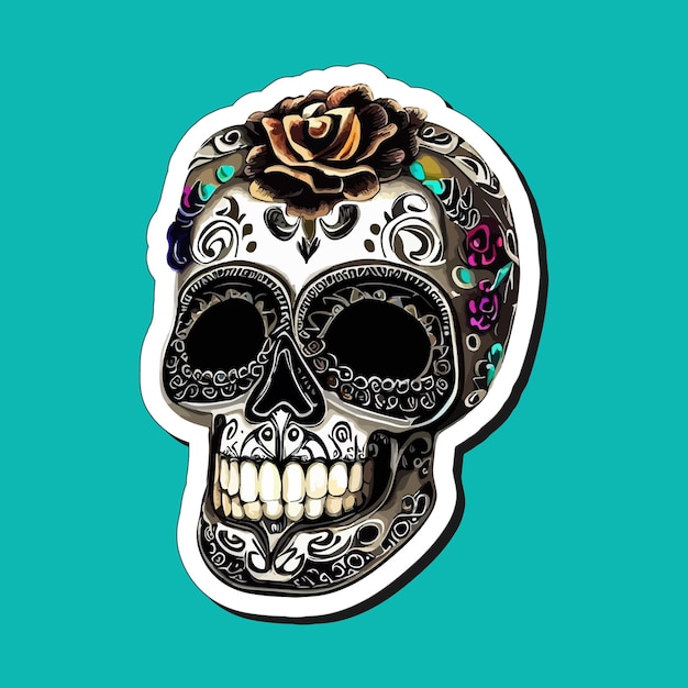 Diseñan pegatinas de calaveras mexicanas para celebrar el día de muertos