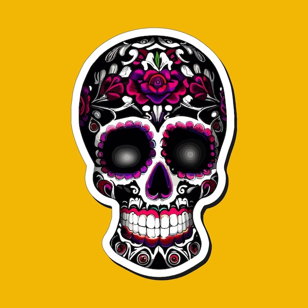 Diseñan pegatinas de calaveras mexicanas para celebrar el día de muertos