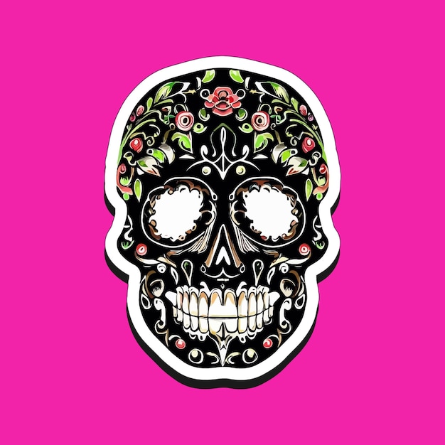 Diseñan pegatinas de calaveras mexicanas para celebrar el día de muertos