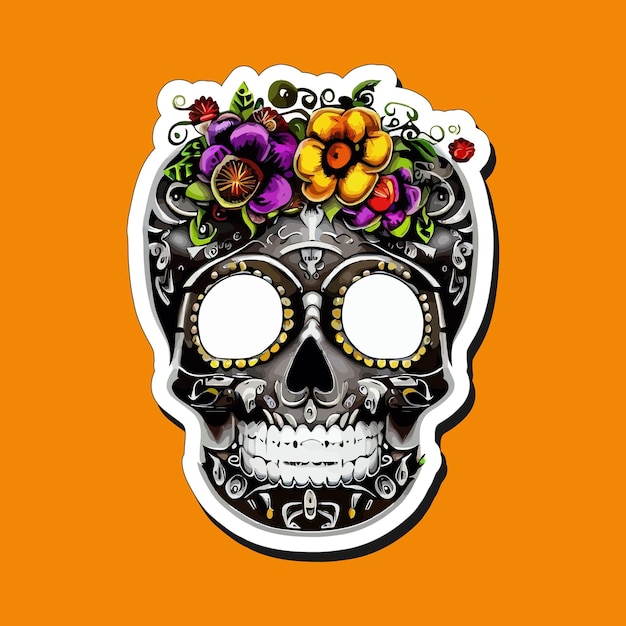 Diseñan pegatinas de calaveras mexicanas para celebrar el día de muertos