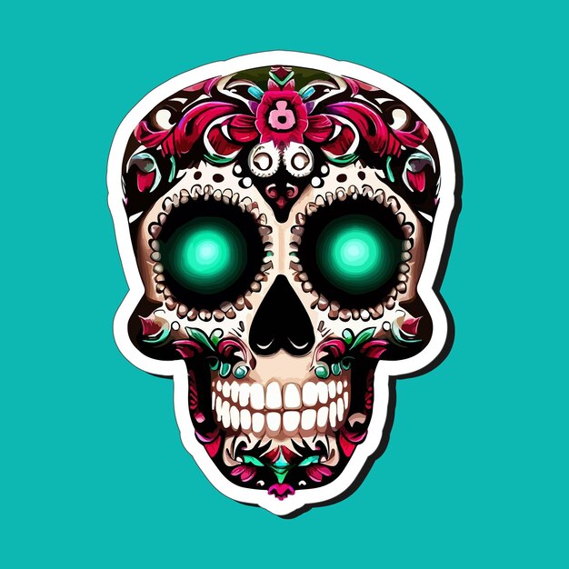 Diseñan pegatinas de calaveras mexicanas para celebrar el día de muertos