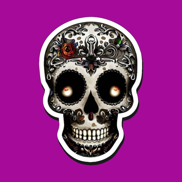 Diseñan pegatinas de calaveras mexicanas para celebrar el día de muertos