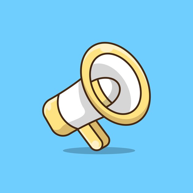 Diseñar una ilustración de un altavoz en amarillo y blanco