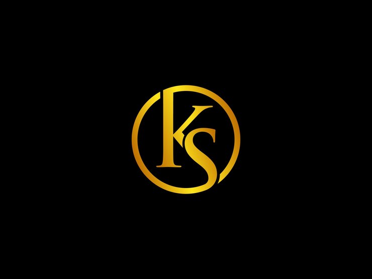 Vector diseñar un logotipo para una letra dorada ks