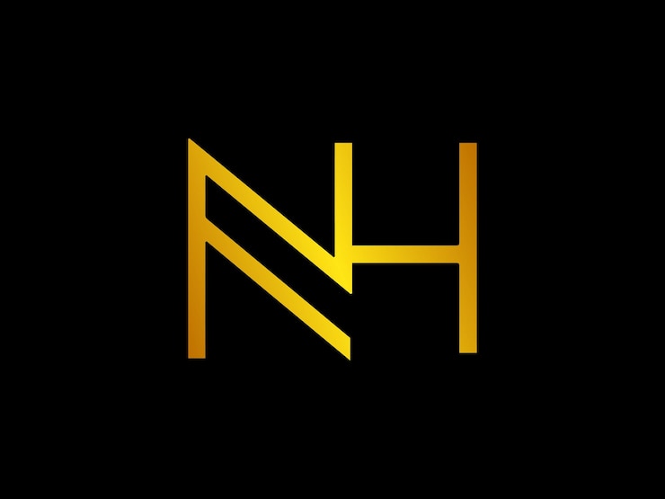Vector diseñar un logotipo para nh