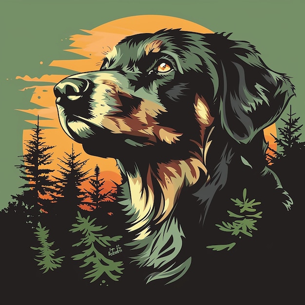 Diseñar un logotipo de perro al estilo de una ilustración