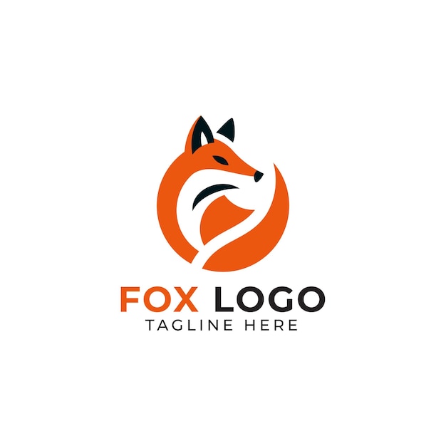 Diseñar un logotipo de zorro sobre un fondo blanco Logotipo o icono de zorro Ilustración vectorial