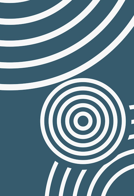 un diseño abstracto azul y blanco con un círculo blanco en el medio