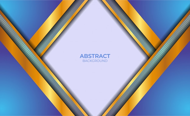 Diseño abstracto azul y oro