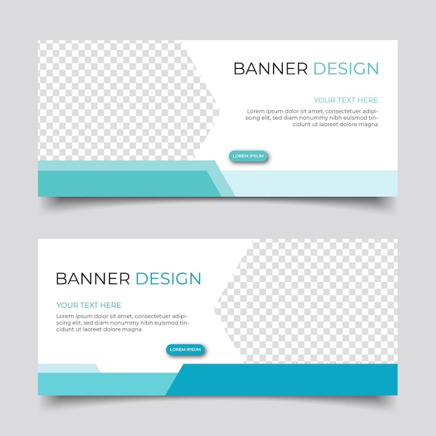 Diseño abstracto de banderas de negocios modernas Diseño de plantillas vectoriales de fondo creativas limpias y simples